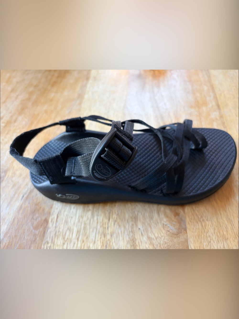 Chaco Black Strappy Women's Sandals with Adjustable Buckle